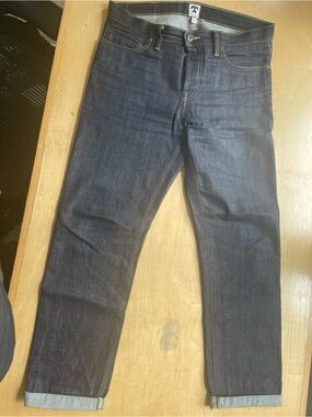 Tellason Men's Straight Raw Indigo Jeans